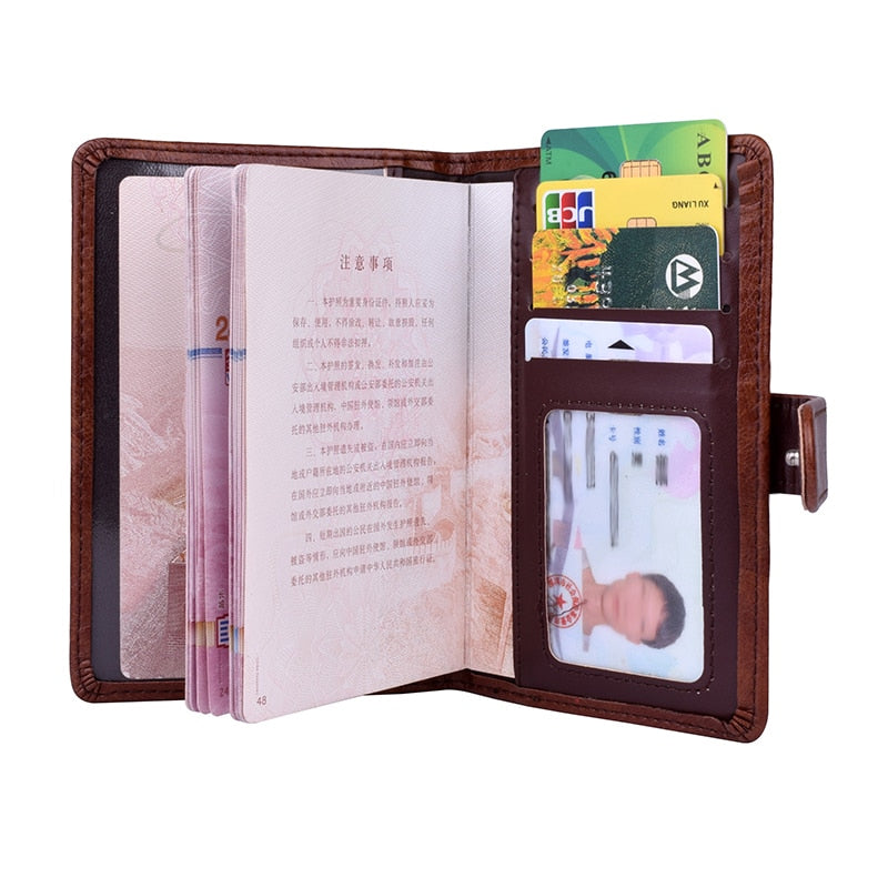 Passport Cover Leather Wallet